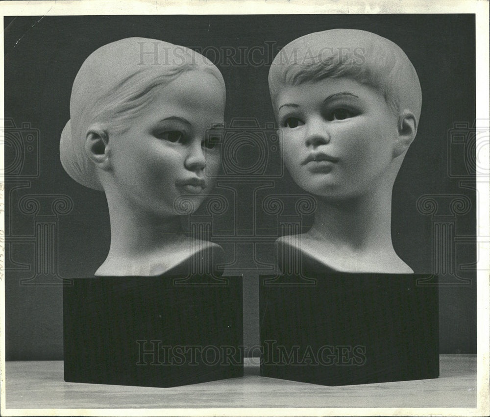 1967 Press Photo Nostalgic Portraits or Busts of Kids - Historic Images