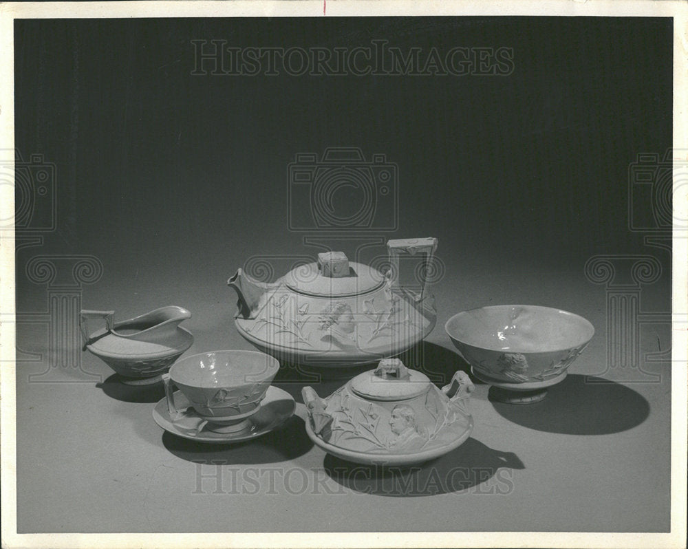 1967 Press Photo Ott and Brewer, Trenton Tea Set - Historic Images