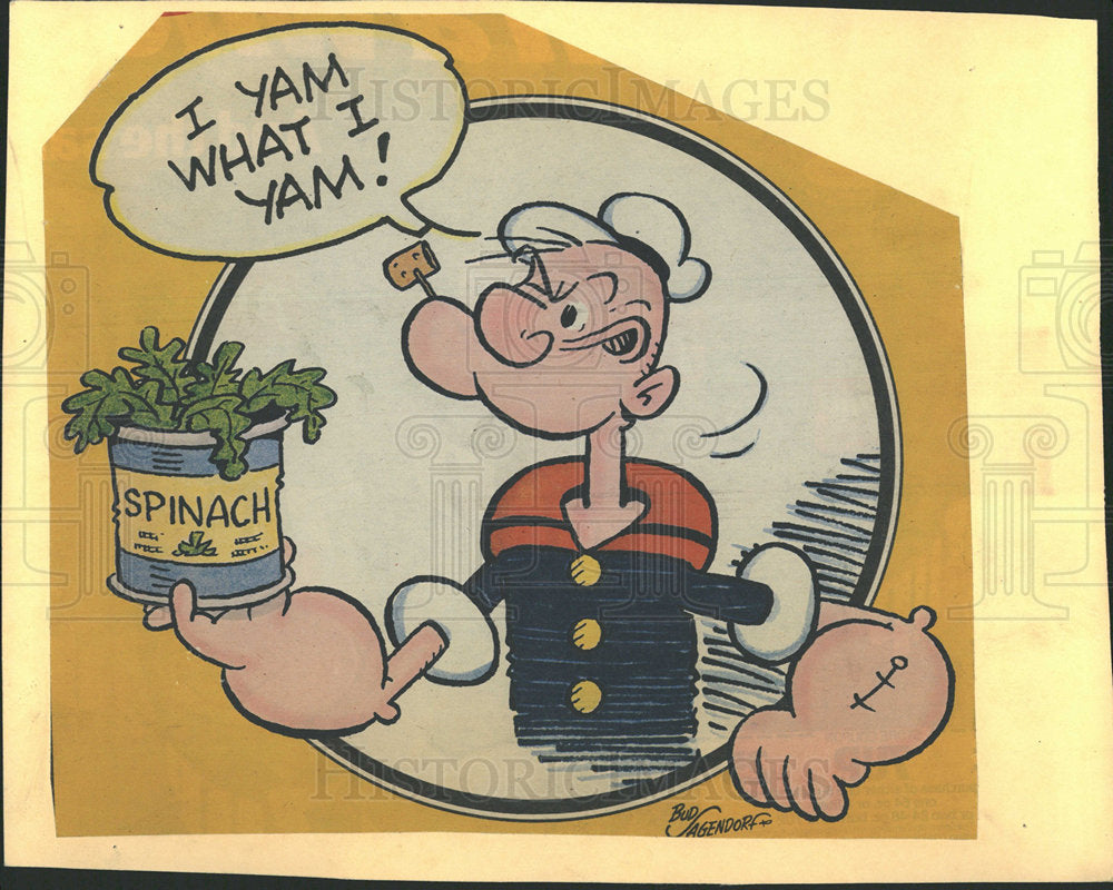 1980 Press Photo Fictional Hero and Cartoon Popeye - Historic Images