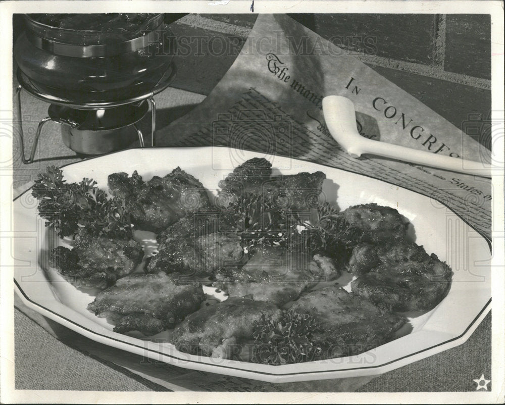 1967 Press Photo cranberries pineapple pork tenderloin  - Historic Images
