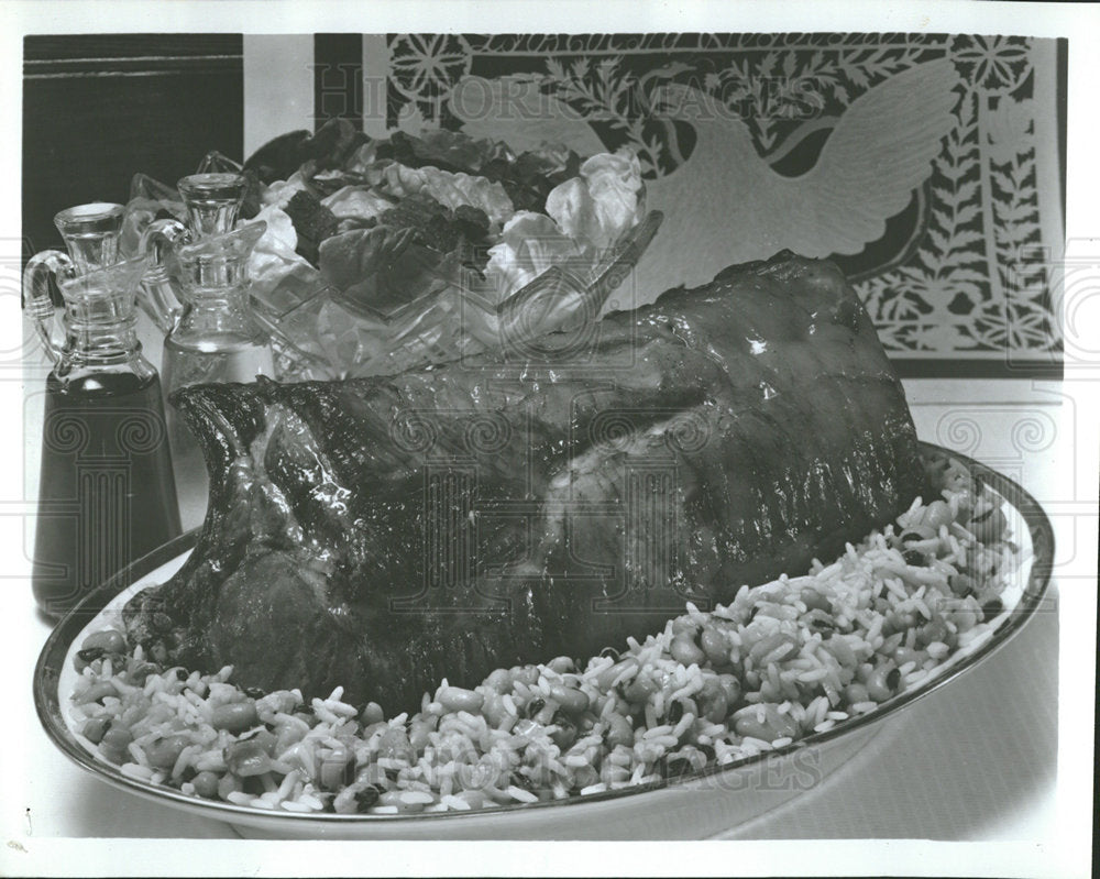 Press Photo Pork Dish Food Item - Historic Images