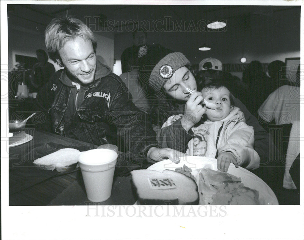 1991 Press Photo Salvation Army Thanksgiving  - Historic Images