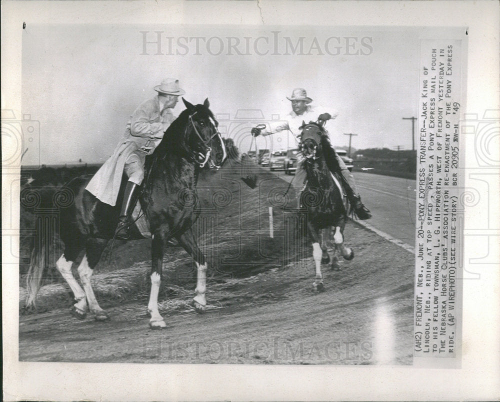 1949 Jack King Lincoln Pony Express Glues - Historic Images