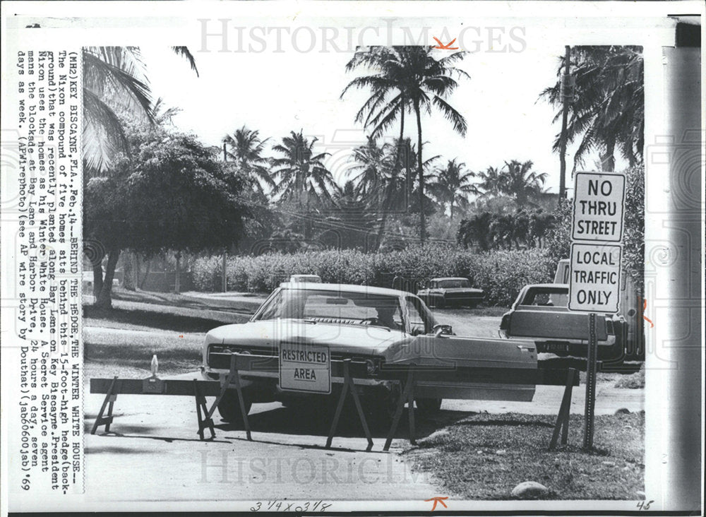 1969 Press Photo President Richard Nixon Florida Home - Historic Images