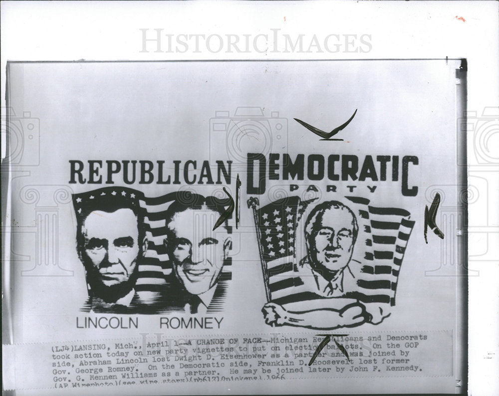 1966 Press Photo Michigan Rebublicans Democrat Election - Historic Images