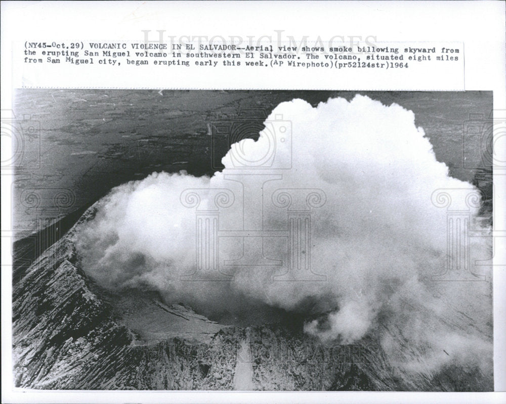 1964 Press Photo San Miguel Volcano South West Salvador - Historic Images