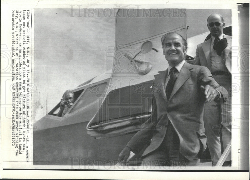 1972 Press Photo South Dakota Senator George McGovern - Historic Images