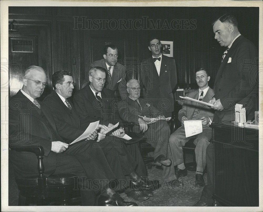 1946 Press Photo Detroit Crime Prevention Board Members - Historic Images
