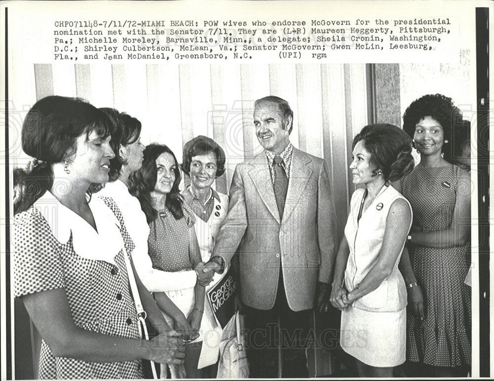 1972 Press Photo George McGovern Senator Politician - Historic Images