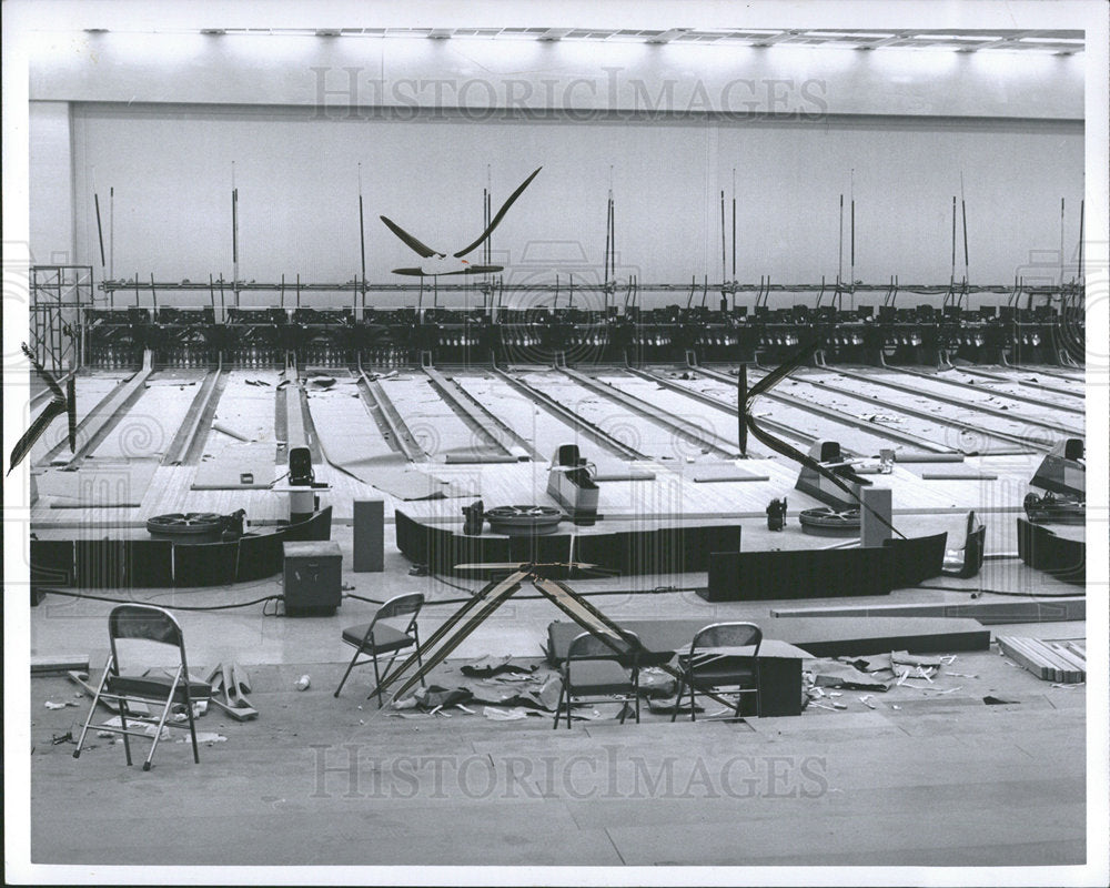 1961 Press Photo ABC Bowling Lanes Cobo Hall - Historic Images