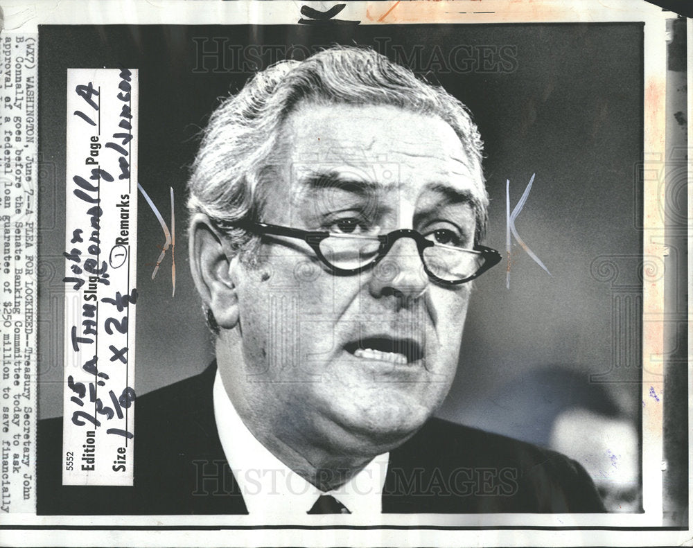 1974 Press Photo John B Connally Politician Governor - Historic Images