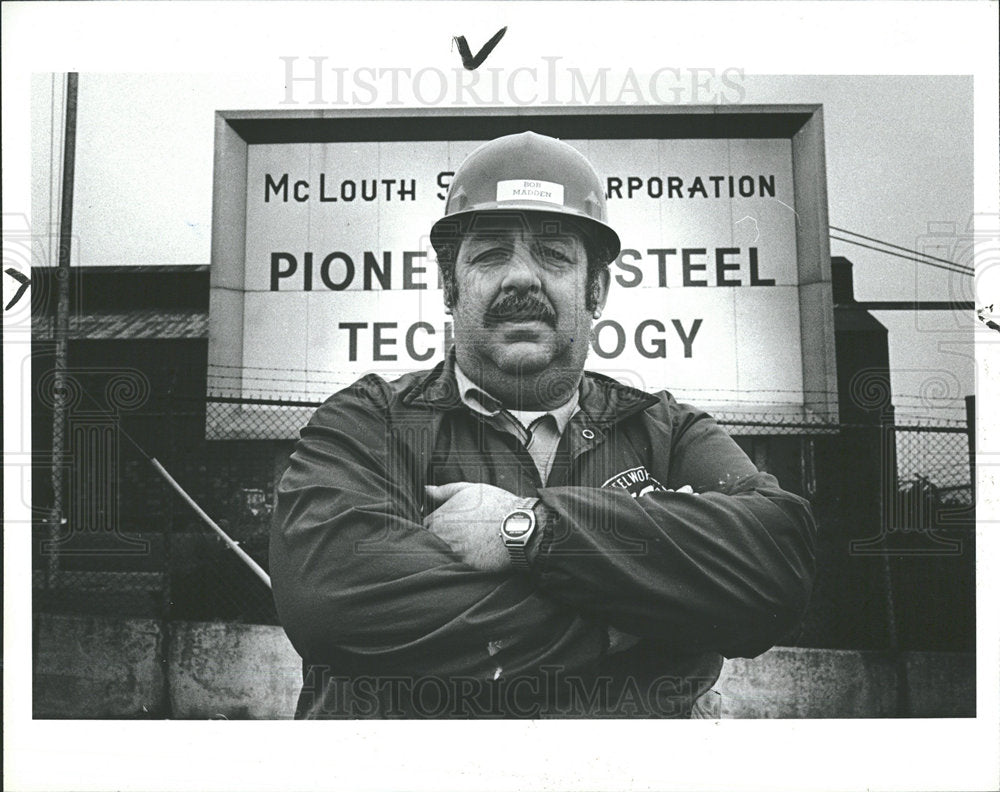 1982 Press Photo Bob Madden MeLouth Steel Trenton   - Historic Images
