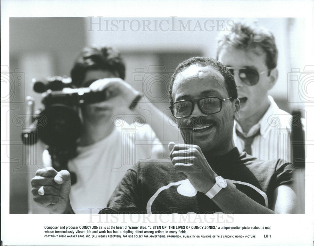 1990 Press Photo Quincy Jones Composer Producer Chicago - Historic Images