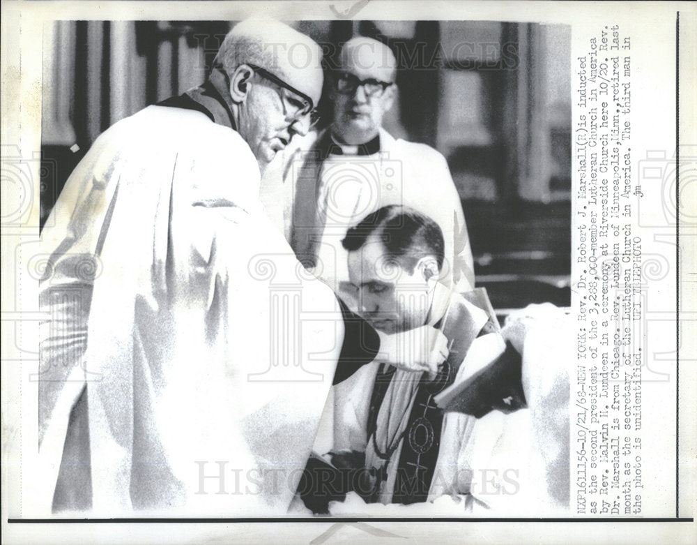 1968 Press Photo Robert J Marshall Lutheran Church Pres - Historic Images