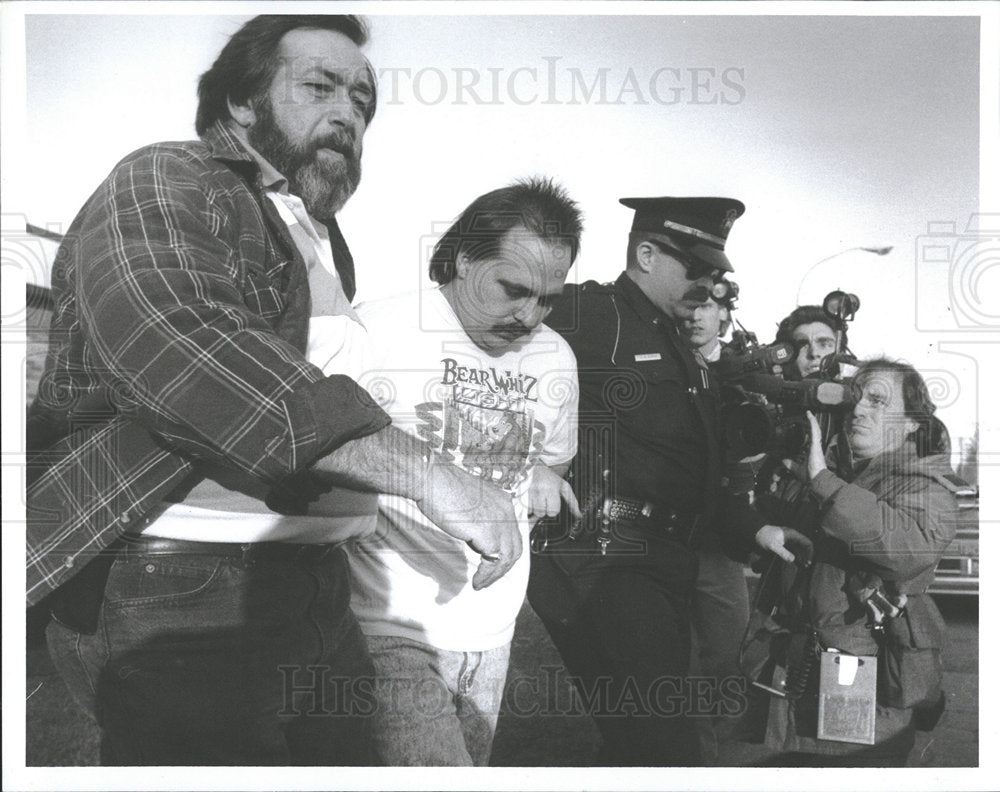 1989 Press Photo Tim Markum Anne Vencenza lead Court - Historic Images