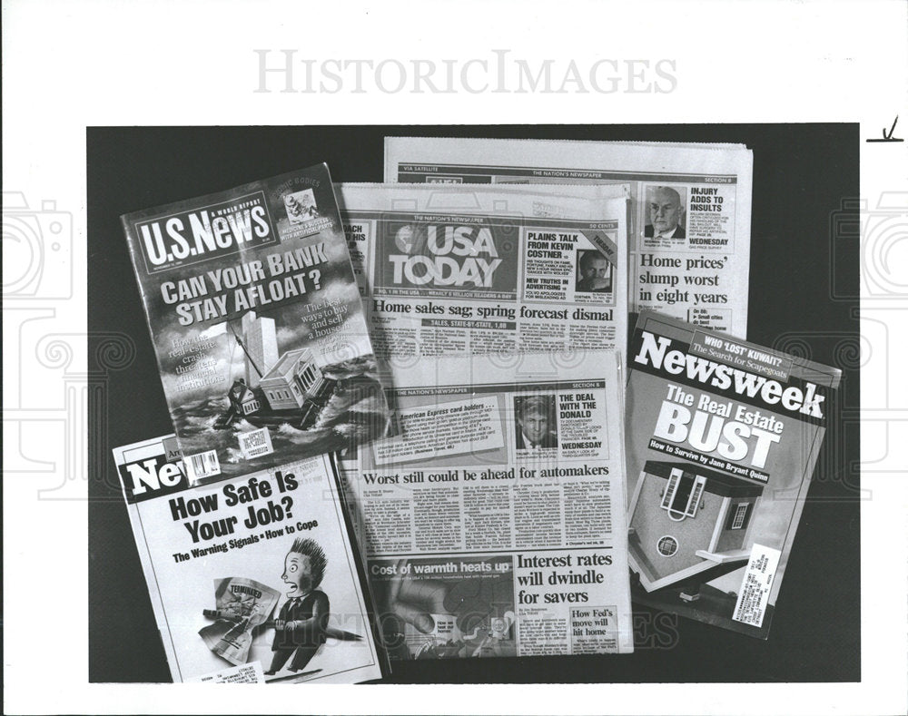 1990 Press Photo magazines newspapers create Headlines - Historic Images