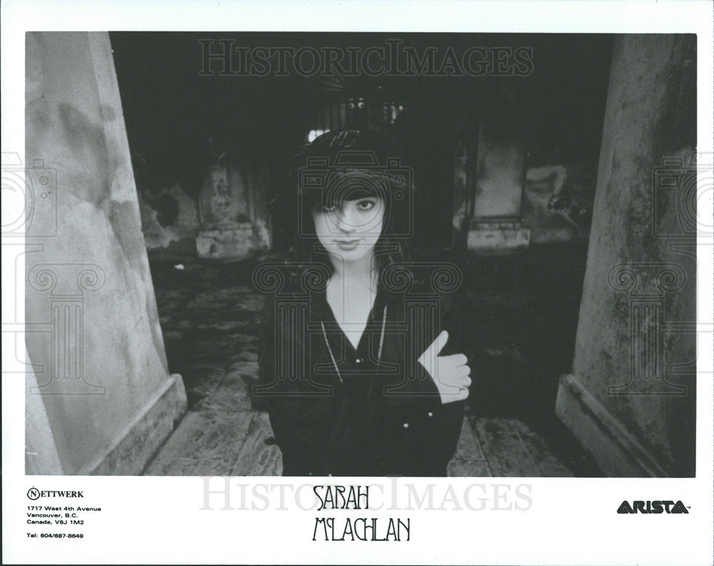 1992 Press Photo Sarah Ann McLachlan mezzo soprano date - Historic Images