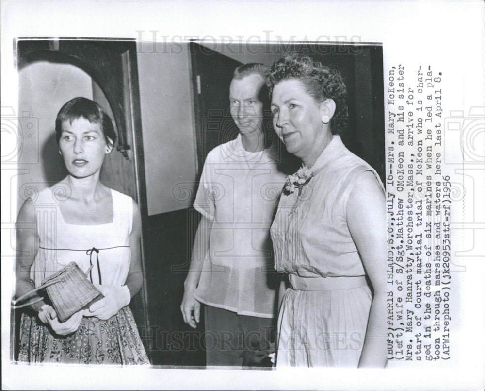1956 Press Photo Mr Mary McKeon Mathew Mary Henratty - Historic Images