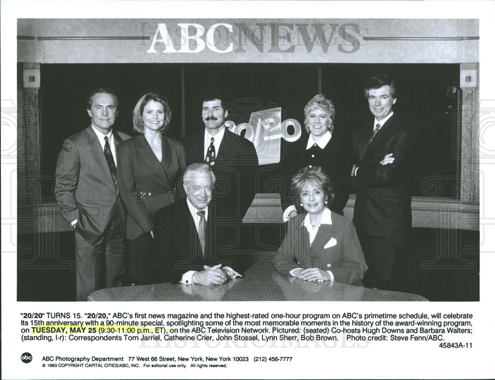 1993 Press Photo ABC TV Program 20/20 - Historic Images