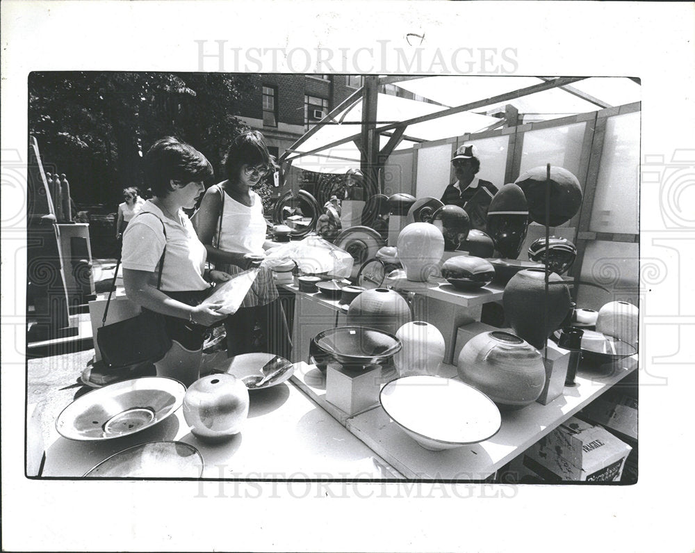 1983 Press Photo Anna Arbor Art Fair Michigan Show  - Historic Images