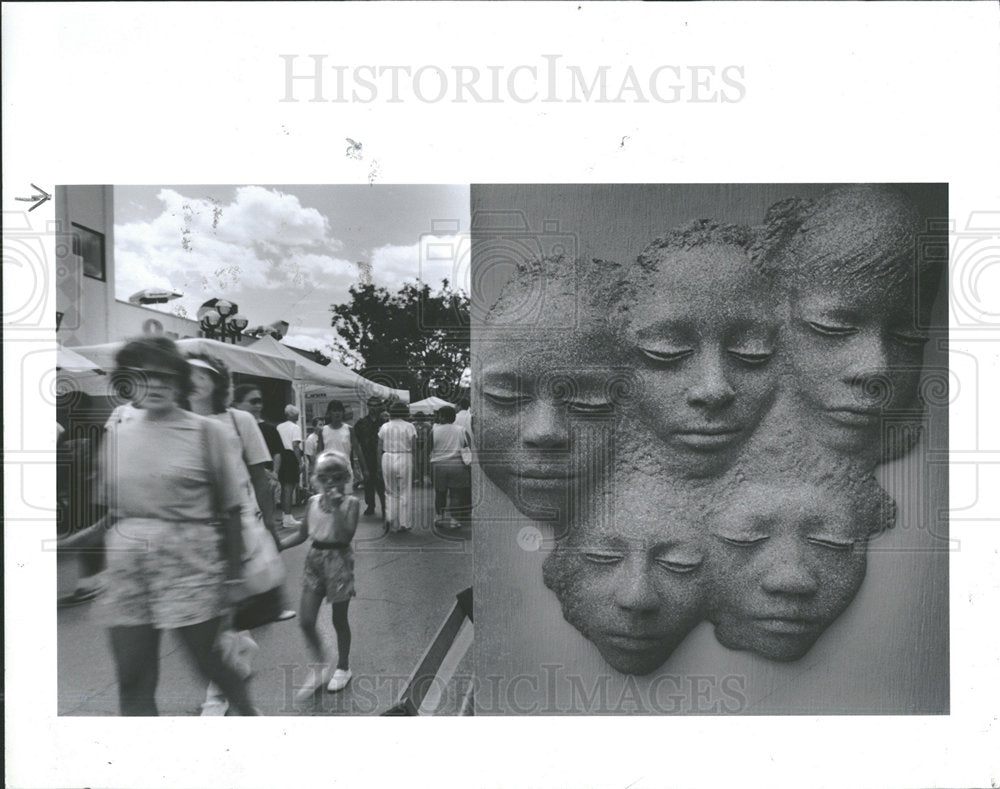 1991 Press Photo Spencer Porter Auburn Michigan Stroll - Historic Images