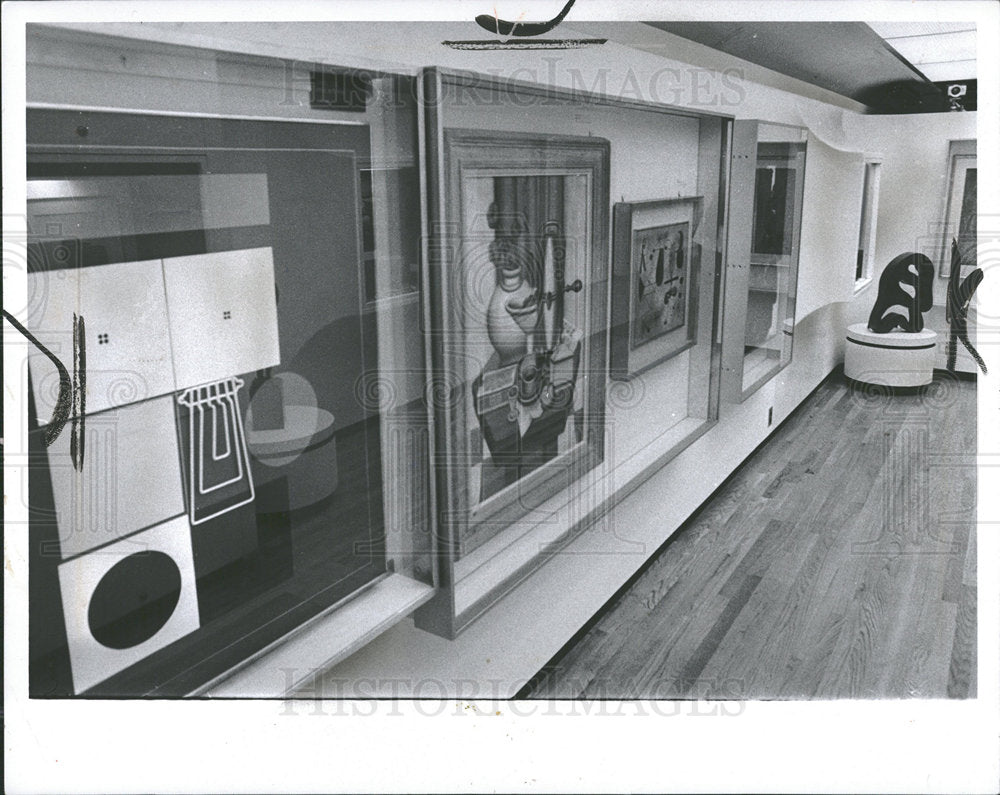 1971 Press Photo Artrain Art Show Fort Street Station - Historic Images