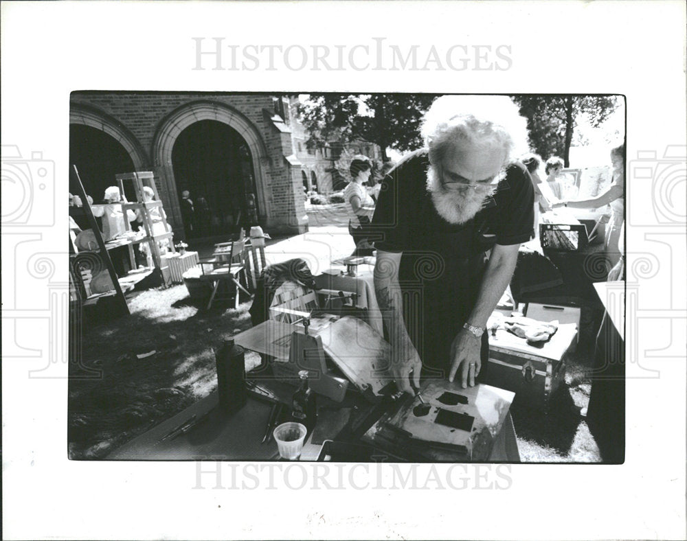 1985 Press Photo STEPHEN PUGSLEY MEADOWBROOK ART FAIR - Historic Images