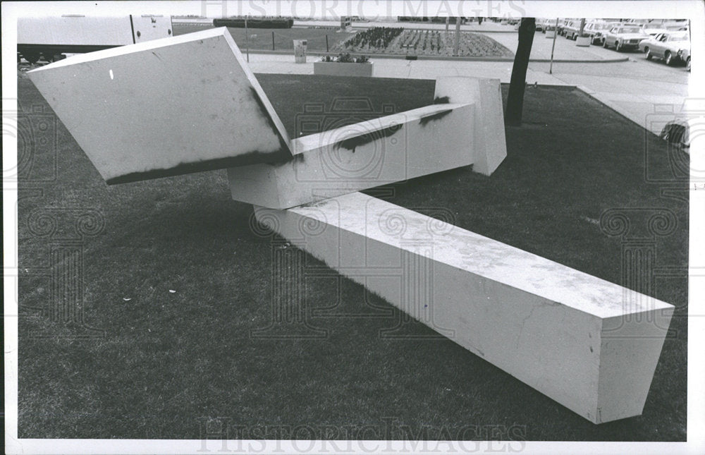 1969 Press Photo Sculpture Downtown, Freedom Fest, Det. - Historic Images
