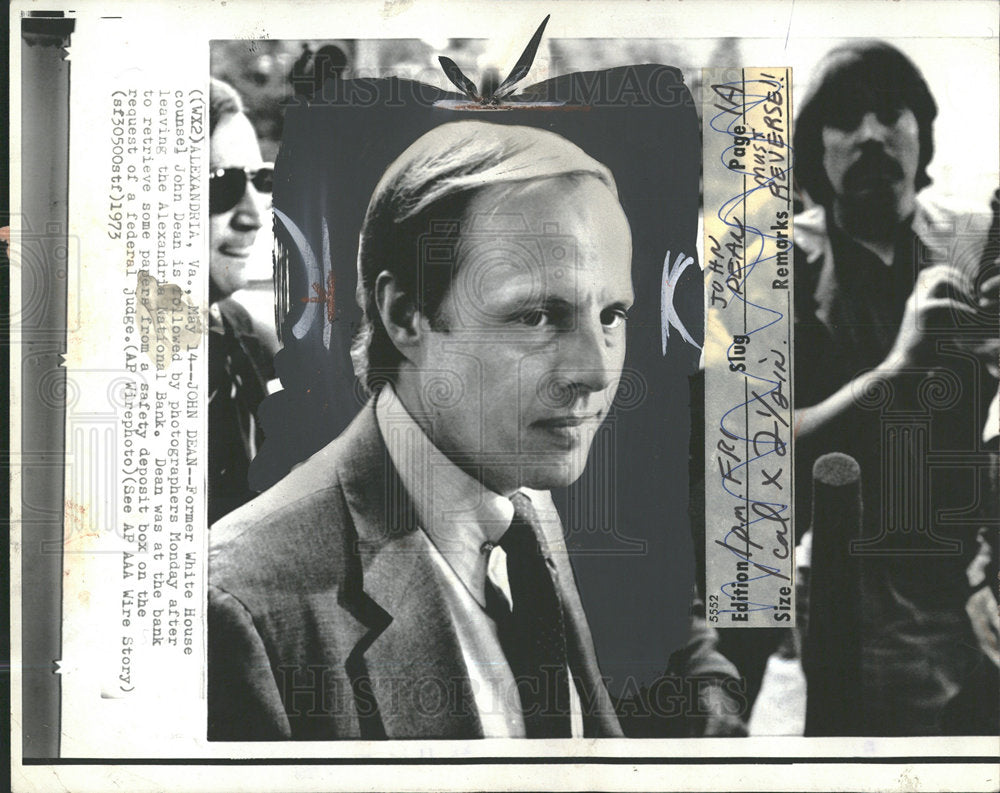 1973 Press Photo John Dean White House Counsel - Historic Images