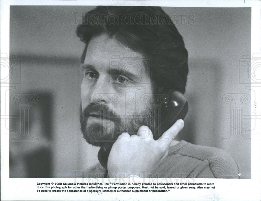 1980 Press Photo Michael Kirk Douglas American actor - Historic Images