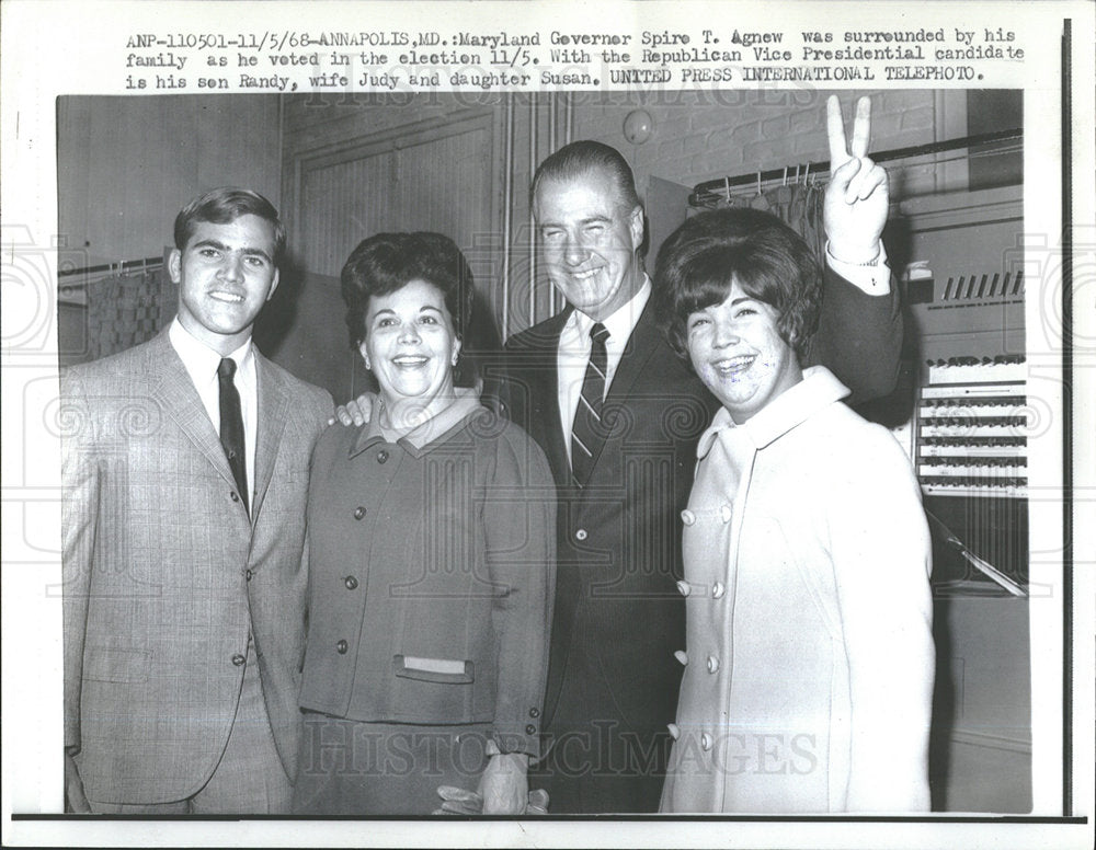 1968 Press Photo Spiro T Agnew Vice Pres United States - Historic Images