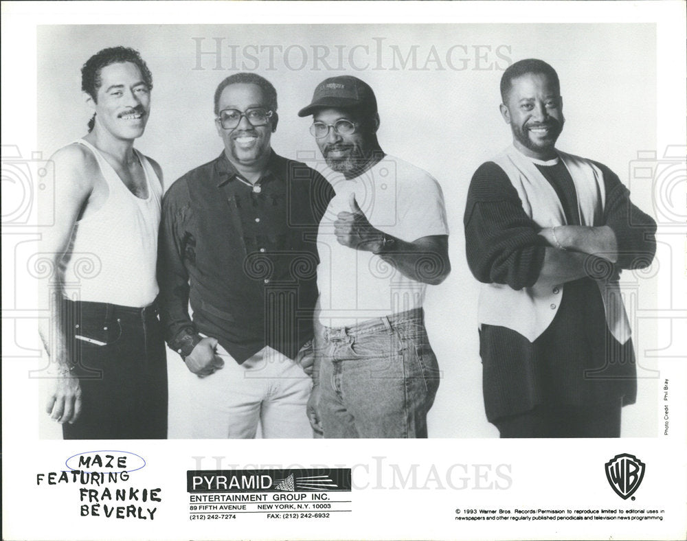 1993 Press Photo Maze Soul Quiet Storm Band Chicago - Historic Images