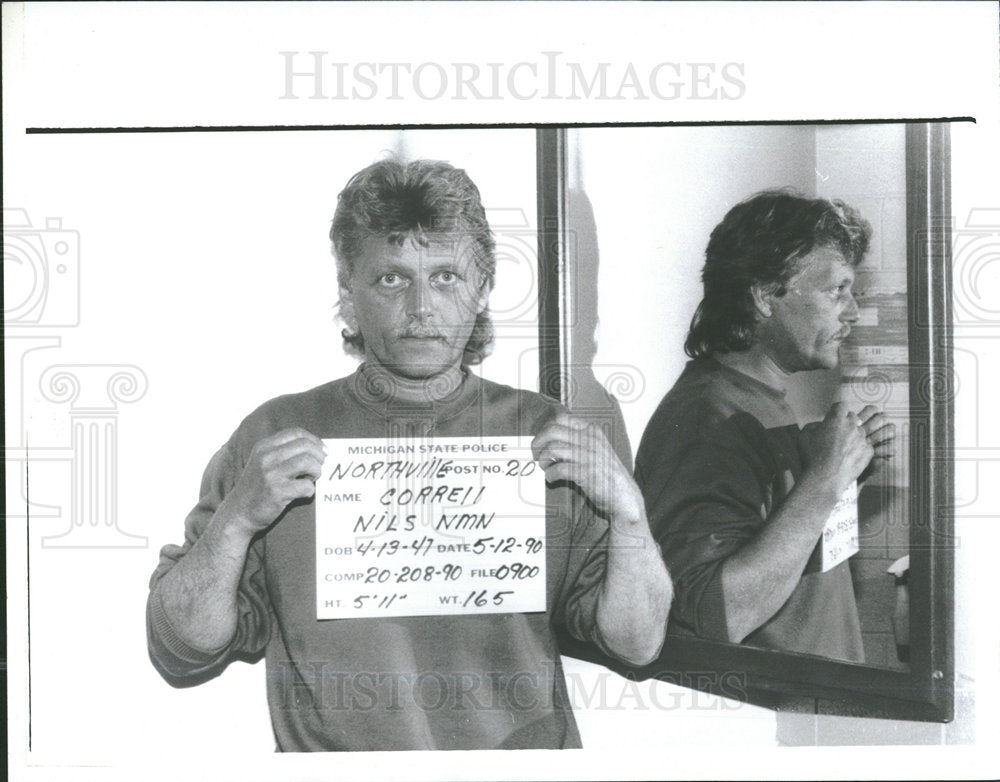 1990 Press Photo Criminal Correll nils Michigan State  - Historic Images