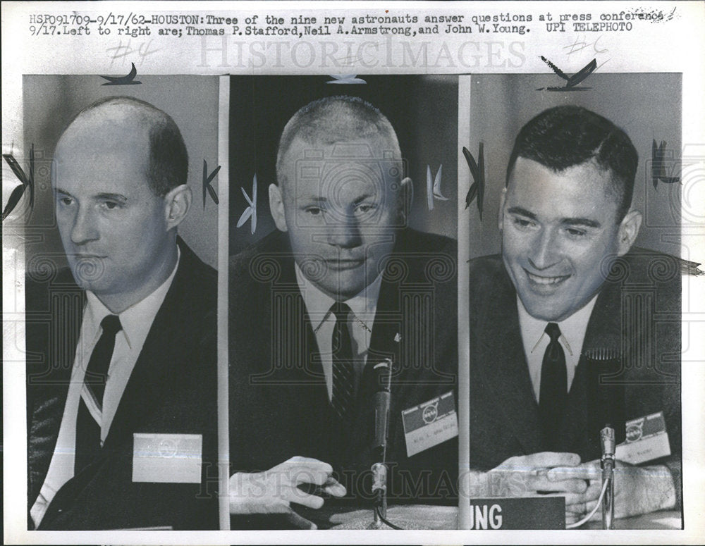 1962 Press Photo Thomas Stafford Neil Armstrong John  - Historic Images