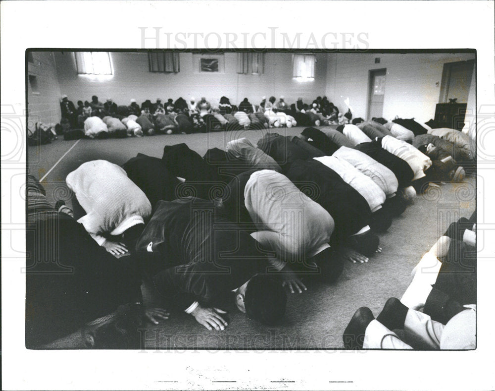 1983 Press Photo Detroit Black Muslims  - Historic Images