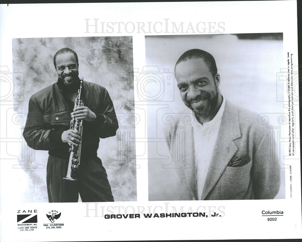 1993 Press Photo Grover Washington Jr.,Jazz Saxophonist - Historic Images