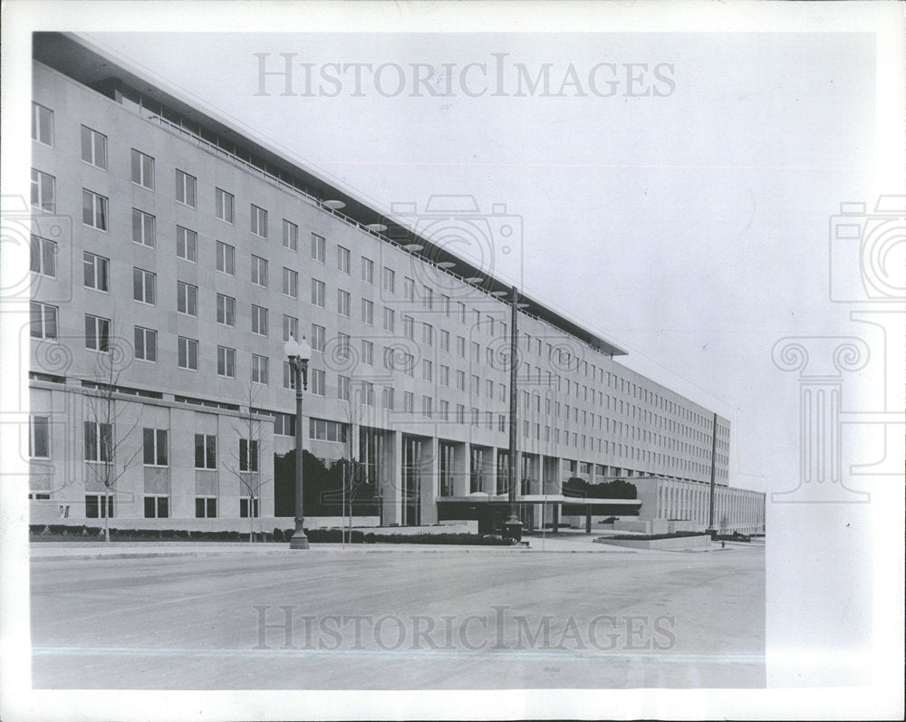 1961 Press Photo Invisible Blinds Buildings Venetian - Historic Images