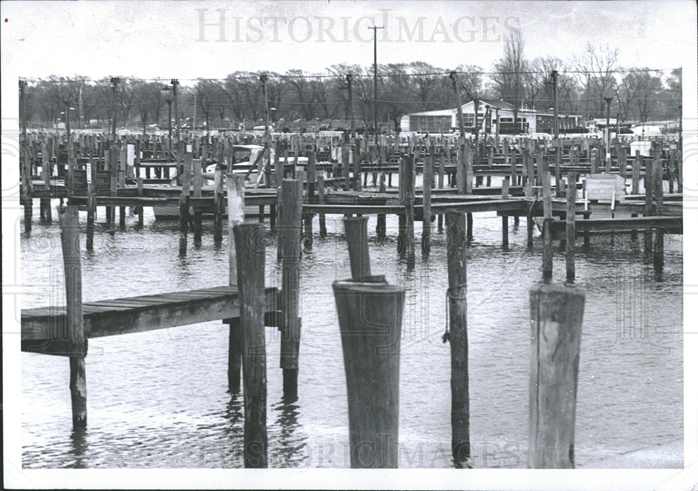 1966 Press Photo Michigan Marina St. Clain Shores - Historic Images