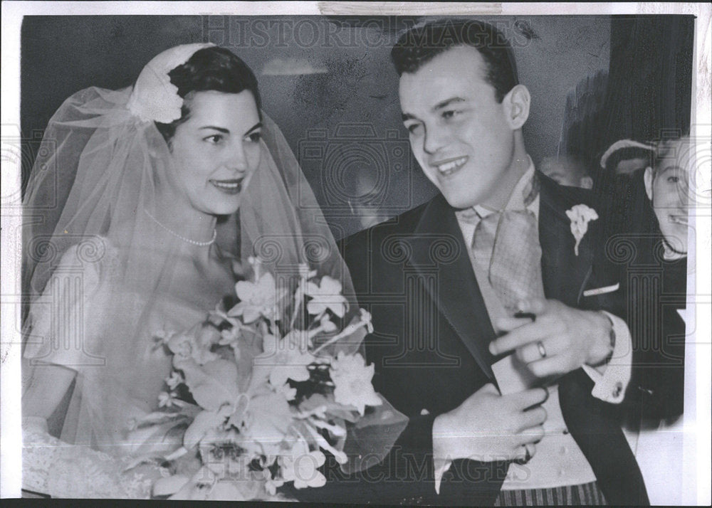 1956 Press Photo Julius LaRosa Singer Wedding - Historic Images