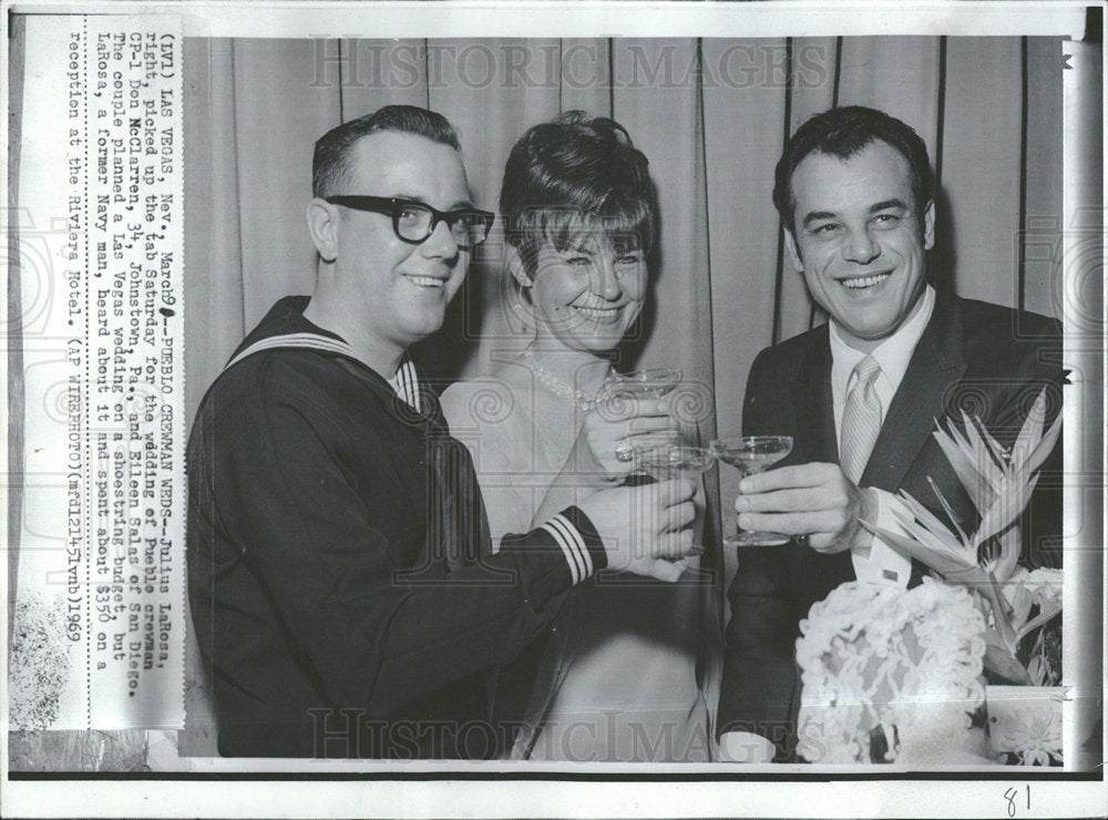 1969 Press Photo Julius LaRosa Don McClarren Salas  - Historic Images