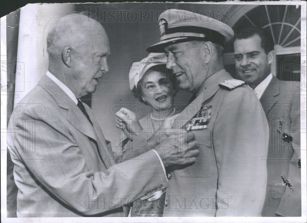 1957 President Eisenhower &amp; Arthur Radford - Historic Images