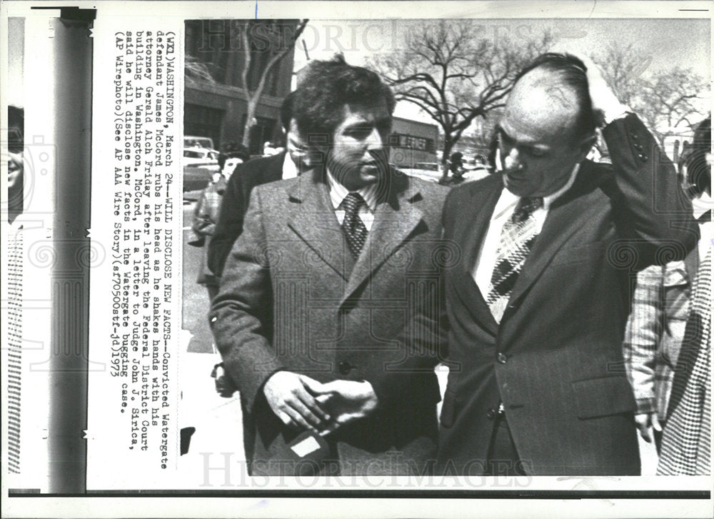 1973 Press Photo JAMES MCCORD CIA AGENT - Historic Images