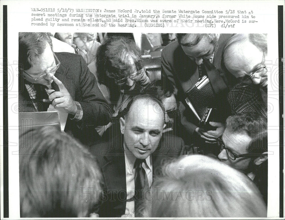 1973 Press Photo Politician James McCord Jr. - Historic Images