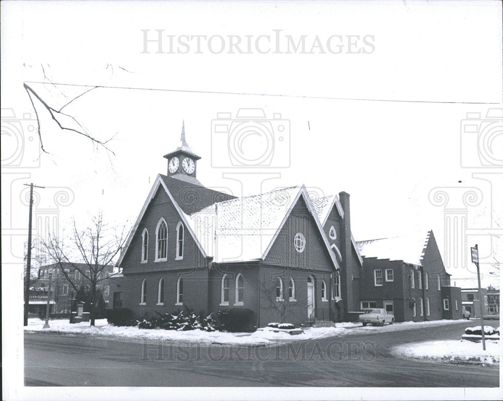 1970 Press Photo United Methodist Church Northville  - Historic Images