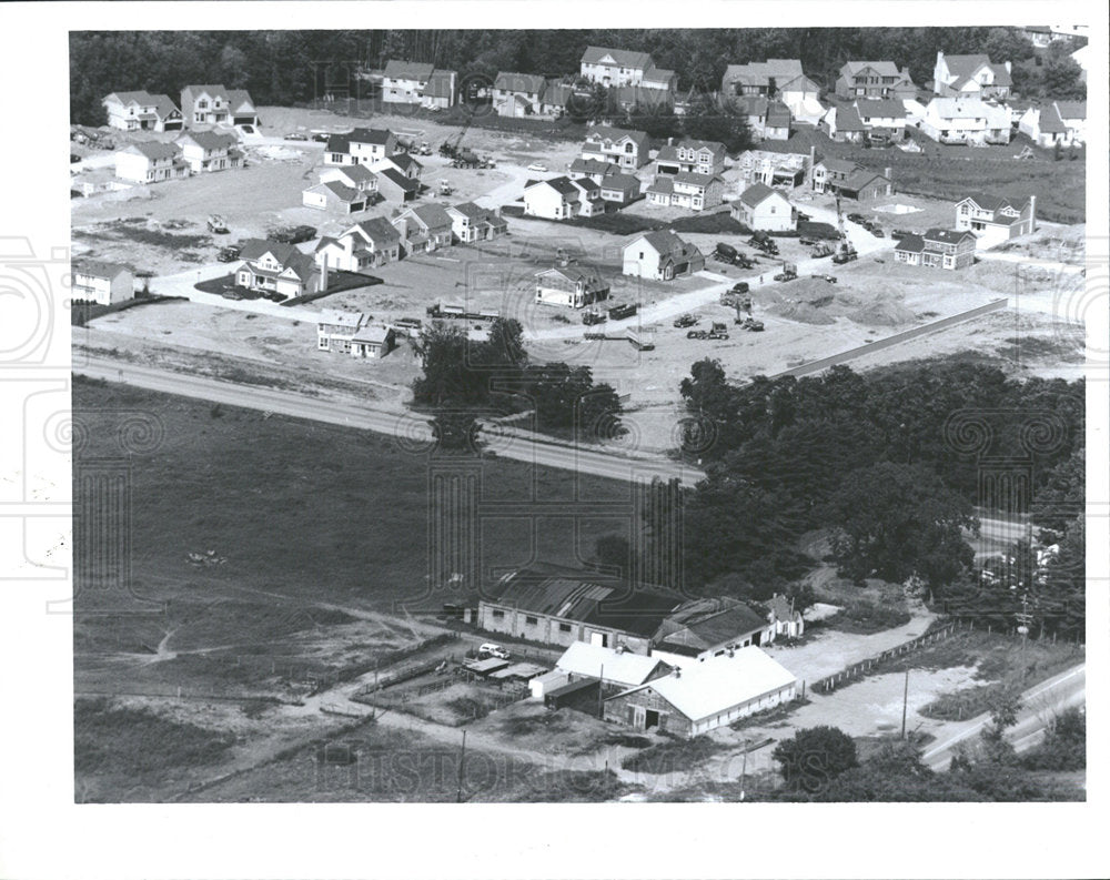 1992 Press Photo Novi Oakland County Michigan farm air  - Historic Images