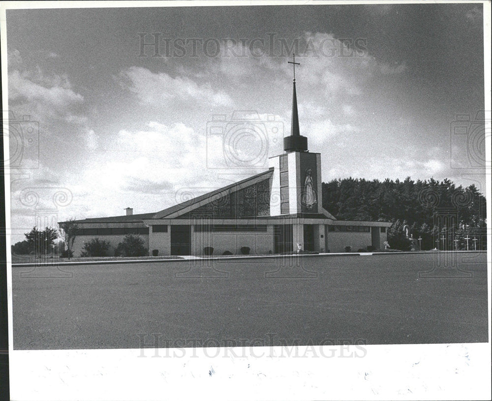1981 Press Photo St Mary Catholic Church Michigan - Historic Images
