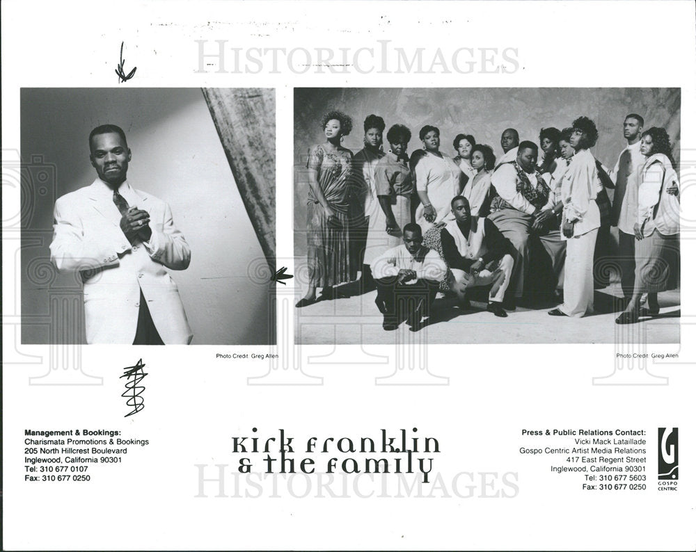 1995 Press Photo Kirk Franklin &amp; The Family album first - Historic Images