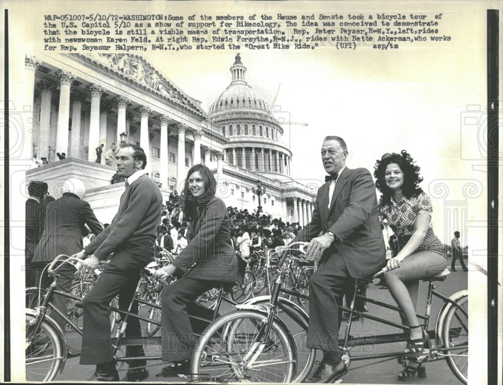 1972 Press Photo Washington Bikecology Bicycle Tour  - Historic Images
