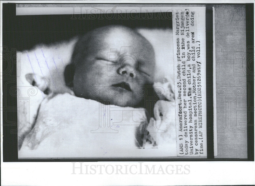 1969 Press Photo Princess Margriet Netherlands Birth - Historic Images