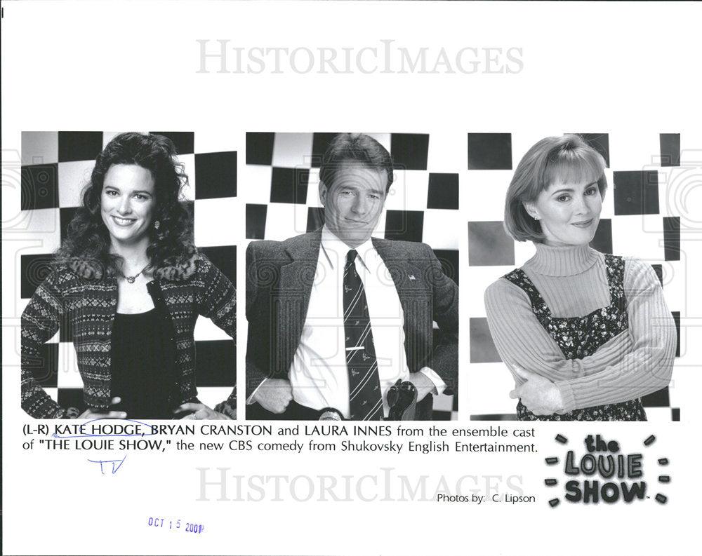 2001 Press Photo Kate Hodge CBS Louie Show Cranston  - Historic Images